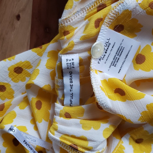 FAITHFULL THE BRAND MARIGOLD PRINT MIDI SKIRT, SIZE, US L - Picture 6 of 14